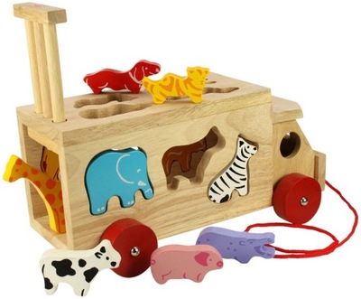 BIGJIGS BJ300 SORTER CIĘŻARÓWKA ZE ZWIERZĄTKAMI