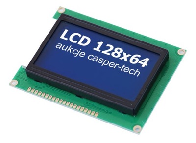 Wyświetlacz graficzny LCD 128x64 niebieski / biały