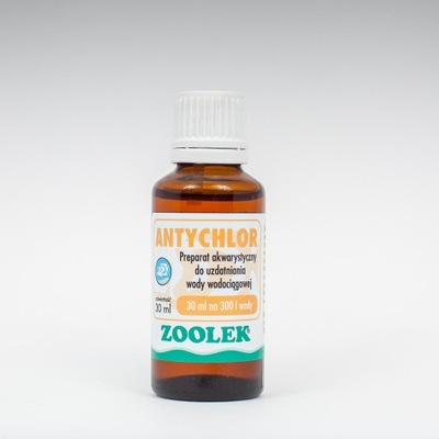 ZOOLEK ANTYCHLOR UZDATNIACZ DO WODY AKWARIUM 30ml