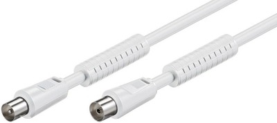 KABEL PRZEWÓD ANTENOWY FILTR FERRYTOWY 7,5M BIAŁY