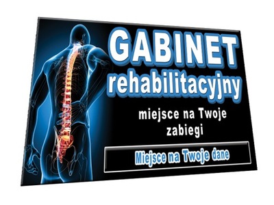 BANER 2x1m REHABILITACJA MASAŻE zdrowie medycyna
