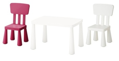 IKEA ZESTAW MAMMUT 2 x krzesełko + stolik KOLORY