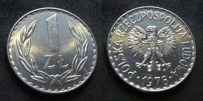 q 1 złoty 1978 ze znakiem stan menniczy ,e-kriss