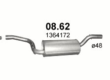 SILENCER END FORD FOCUS VOLVO C-MAX 08.62 - milautoparts-fr.ukrlive.com