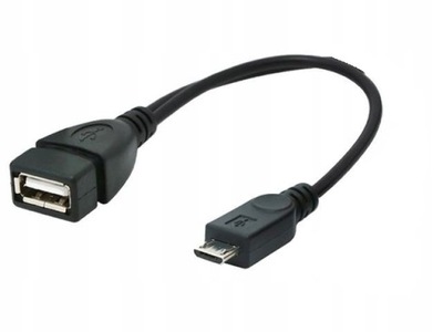 ADAPTER MICRO do USB USB-A PRZEJŚCIÓWKA OTG KABEL microUSB 11cm