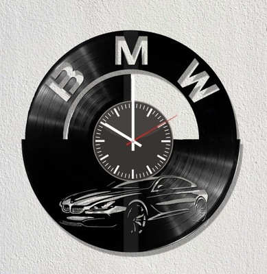 Zegar samochód BMW z płyty winylowej