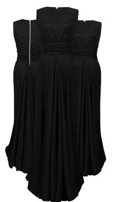 Camill 193a czarna długa suknia wieczorowa 48