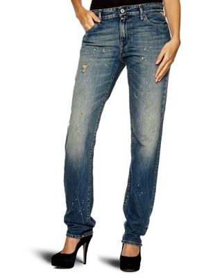 REPLAY REAPED CROTCH DAMSKIE SPODNIE JEANS 26/32