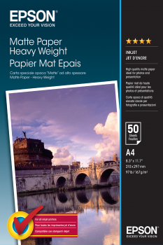 Epson Matte Paper Heavy Weight A4 50ark 167g