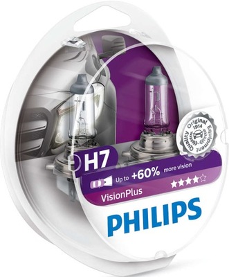 PHILIPS H7 VISION PLUS set 2szt. +60% 12972VPS2