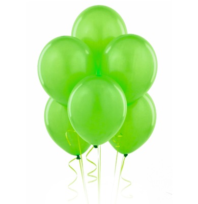 Balon hel 12" Metalik jasno zielony - 25 szt
