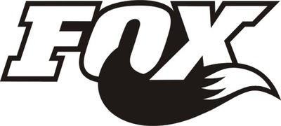 FOX 7x3cm czarna naklejka 403-5 RÓŻNE KOLORY