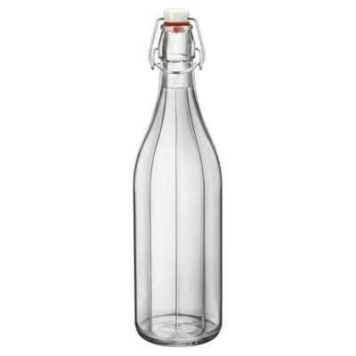 butelki ozdobne na sok nalewki alkohol KANCIASTA 1l na zapięcie korek klips