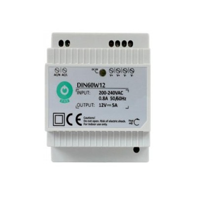 Zasilacz 60W 12V 5A na szynę DIN Pos Power DIN60W12