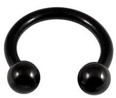 KOLCZYK DO UCHA CHRZĄSTKI HELIX 1,2/8/3 mm CZARNY