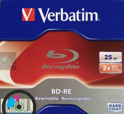 Verbatim BD-RE 25GB 1szt. LOGO wielokrotny zapis