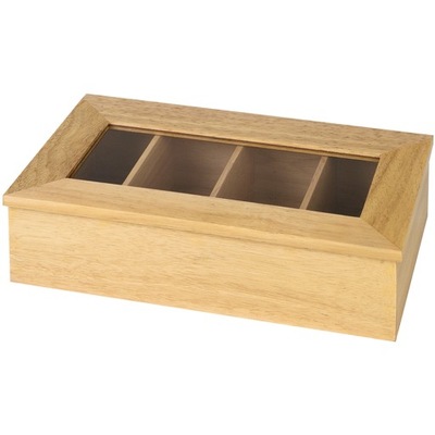 Pojemnik drewniany pudełko na herbatę HERBACIARKA