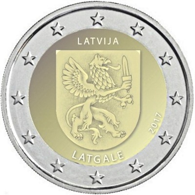 2 euro Łotwa Łatgalia - Latgale 2017