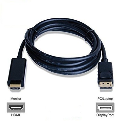 Kabel Display Port DisplayPort do HDMI 1,8m DP na