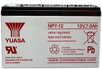 YUASA NP7-12 7AH 12V AGM UPS