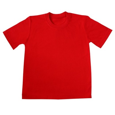 Gładka czerwona koszulka t-shirt *140* Gracja