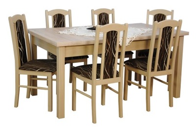 Zestaw CEJLON stół 90x160/200 krzesła JADALNIA