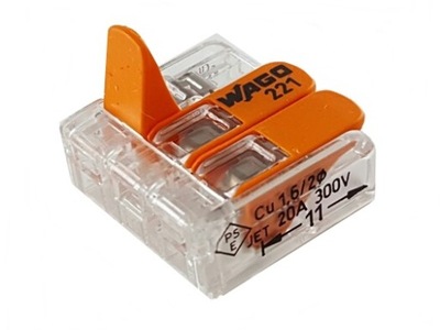 WAGO ZŁĄCZKA SZYBKOZŁĄCZKA 3x0,2-4mm 221-413
