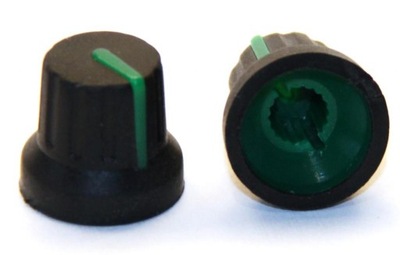 Gałka czarna GCz16 zielony wskaźnik 16mm
