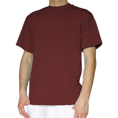 TheCo - Gładka koszulka t-shirt - bordowy - XL