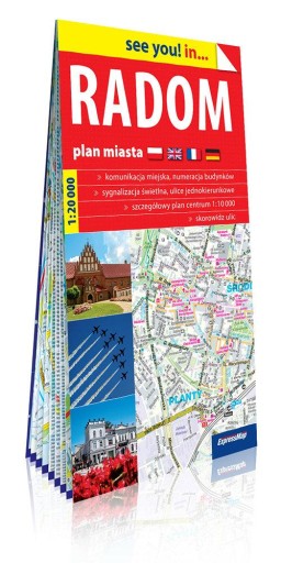 Plan miasta Radom papierowy ExpressMap Euromapa Praca zbiorowa