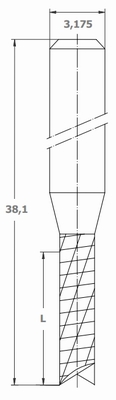 Фреза спиральная многозубая 1,4 мм VHM CNC