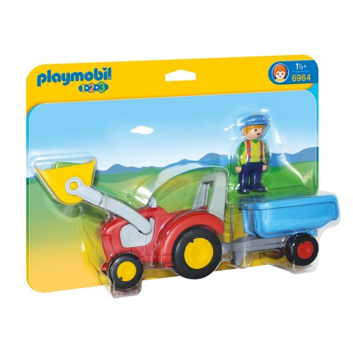 PLAYMOBIL 1.2.3 Трактор с прицепом 6964