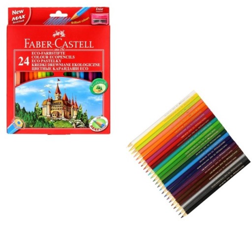 Карандаш мелки 24 цв. Замок Faber-Castell 120124