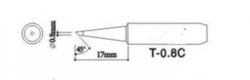 Паяльное жало для станции Yihua PT Aoyue T-0.8C