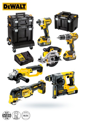 КОМБО-набор из 6 инструментов с аккумуляторами DeWALT DCK654P3T 3x5 Ач.