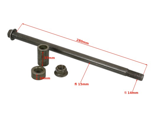 Ось заднего колеса M14x280 Junak 901 Sport