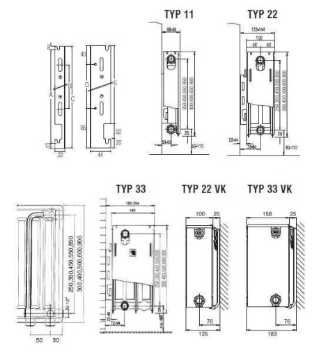 Радиатор TERMOTEKNIK V33 900х500 1639ВТ В НАЛИЧИИ