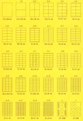 Etykiety samoprzylepne 48,5x25,4 mm, A4, 4000 szt.