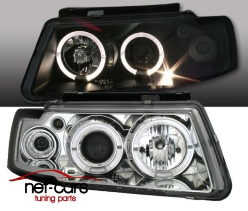 ЛАМПЫ ФАР VW PASSAT 3B B5 ANGEL EYES LED C