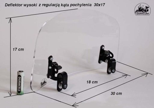 Дефлектор мотоцикла, обтекатель лобового стекла, DARKOJAK 25x14