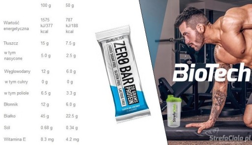 Biotech USA Zero Bar 20x 50 г вкусной белковой батончик