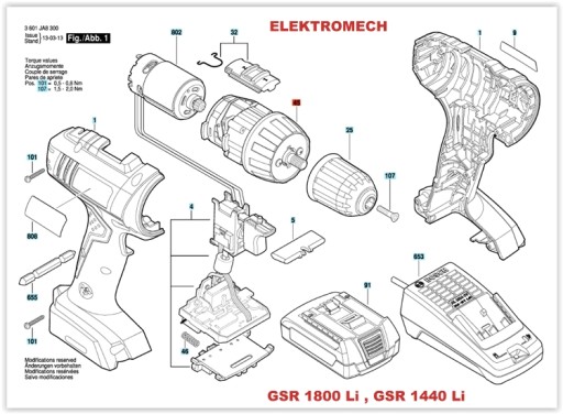 BOSCH PRZEKŁADNIA WKRĘTARKI GSR 1440 GSR 1800 1080