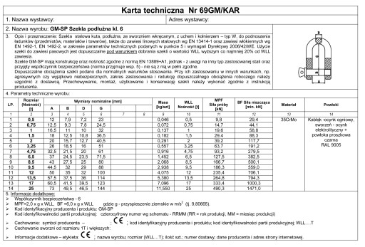 ПРОДОЛЬНЫЙ КЛАСС ШЕЙКЕЛЕЙ. 6 ПОДОВАННЫЙ СВИДЕТЕЛЬСТВО - 0,75Т - 1 ШТ.