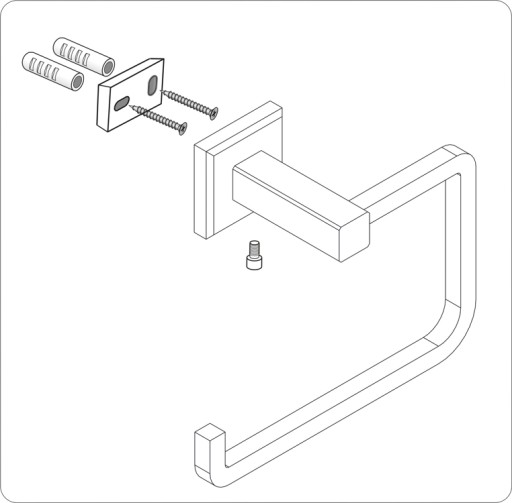 ДЕРЖАТЕЛЬ БЕЗ КЛАПАНКА ДЛЯ ТУАЛЕТНОЙ БУМАГИ QUAD CHROME