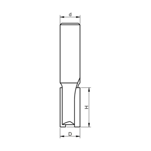 Фреза концевая прямая двухдисковая D=6xH=19/d=8