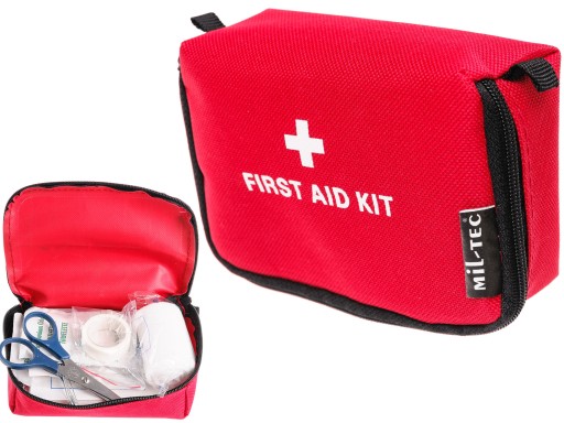 Аптечка первой помощи с оборудованием MIL-TEC First Aid SMALL Red