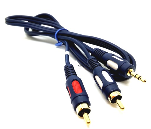 Przyłącze kabel CHINCH 2x RCA na JACK 3.5mm 1,5m