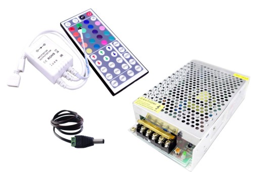 ZESTAW taśma LED 300 SMD RGB 5050 sterownik 10m