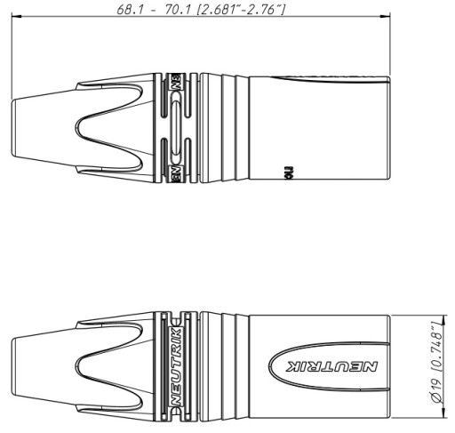 NEUTRIK NC3MXX штекер XLR 3-контактный разъем