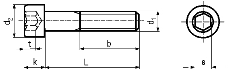 Винт с шестигранной головкой, черный, M5x8, Торцевая головка, 10 шт.